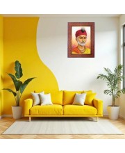 Swami Chinmayananda Photo Frame 13X17 Inch Religious Wall & Table Decor Frame | Swami Chinmayananda Spiritual Photo Frame For Home, Temple & Office | Decorative Hindu God & Goddess Frame (Pack Of