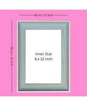 HiTechMart 11x15 inch Single Picture Frame Grey Solid Polystyrene Frame with Acrylic Glass for 8x12 Without Mat Wall Display