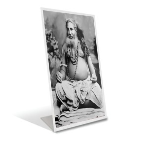 Car Desk/Table Top BijoyKrishna Goswami Acrylic L-Style Photo Stand - 2.5x3.5 Inches, Compact And Stylish Spiritual Display (F6730)