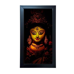 Hitech Sales Maa Durga Wall-Mount Rectangular Polystyrene Photo Frame Home Decoration and Gifting, 9.6 x 15.6 inches Black Frame (Pack of 1, Printed Photo) Hitech Sales Maa Durga Wall-Mount Rectangular Polystyrene Photo Frame Home Decoration and Gifting, 9.6 x 15.6 inches Black Frame (Pack of 1, Printed Photo)