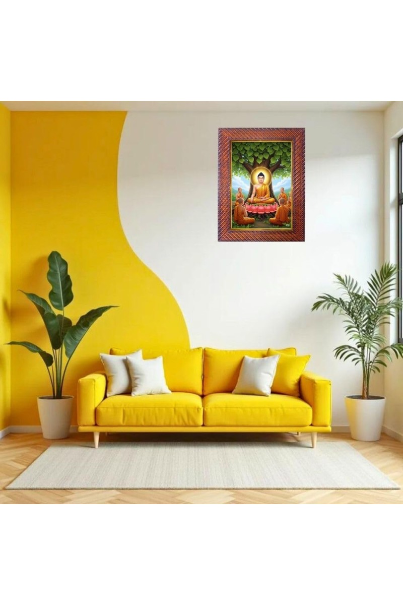 Gautama Budhha Photo Frame 13X17 Inch Religious Wall & Table Decor Frame | Gautama Budhha Spiritual Photo Frame For Home, Temple & Office (F18195X13X17)
