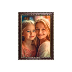 Elegant Brown & Golden Decorative Photo Frame for Wall & Table | Empty Picture Frame for Painting, Certificate, Poster, or Photo Display | Classic Vintage Look – Durable Synthetic Wood Finish