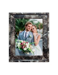 HiTechMart Black Polystyrene 8x10inch Picture Frame Decorative Style Photo Frame with Glass Front, Tabletop Perfect for Wedding Photos or Elegant Home Decor