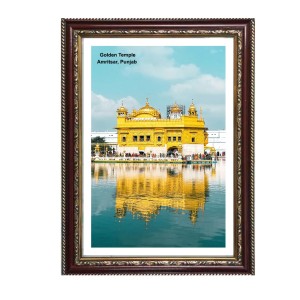 Gurudwara Golden Temple, Amritsar, Punjab Photo Frame 10x14 Inch | Spiritual Wall decoration for Home & Office | | Gift for Sikh Punjabi