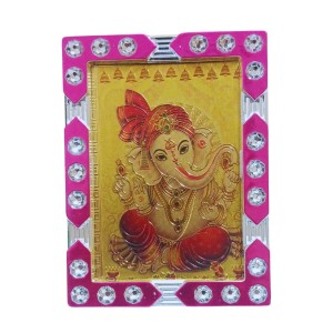 Hitech Sales Mini Decorative Hindu God Ganesh Photo Frame with Designing Border Religious Gift for Home, Office Décor and Card dasboard Small Temple Idol Frame for Worship (6 x 8 cm – 1 Pcs) Hitech Sales Mini Decorative Hindu God Ganesh Photo Frame with Designing Border Religious Gift for Home, Office Décor and Card dasboard Small Temple Idol Frame for Worship (6 x 8 cm – 1 Pcs)