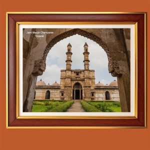 Jami Masjid, Champaner, Gujarat Photo Frame, 10x14 Inches Stylish Framed Islamic wall art for Home & Office Decoration and gift for Muslims