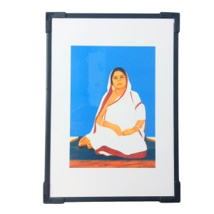 Hitech Sales Baro Maa Wooden Laminated Photo Frame with Stand for Pooja Room, Temple, Home Decor, Gift (Wallmount and Tabletop, 24 x 17 cm)