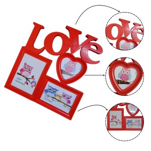 HiTechMart Red LOVE Multi-Photo Frame – Romantic Wall Hanging Picture Frame for 3 Photos (5x7, 6x4, Heart-Shaped) – Love-Themed Home Décor, Wedding, Anniversary & Valentine’s Day Gift HiTechMart Red LOVE Multi-Photo Frame – Romantic Wall Hanging Picture Frame for 3 Photos (5x7, 6x4, Heart-Shaped) – Love-Themed Home Décor, Wedding, Anniversary & Valentine’s Day Gift