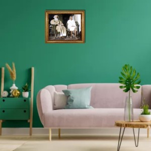 Hi Tech Sales Rabindra Nath Tagore With Gandhi ji(Bapu) Laminated Photo Frame for wall/table, Study & living room, gifts (8 x 10 inch)