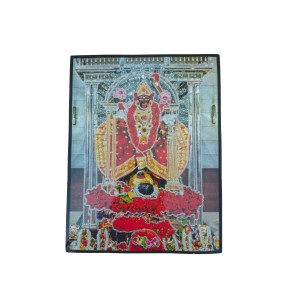 Kali Mata Laminated Photo Frame for Home Temple | Hindu Goddess Photo Laminated Frame for Puja Room | Religious Spiritual Gift | Kali Devi Picture for Worship 12x18 Inches