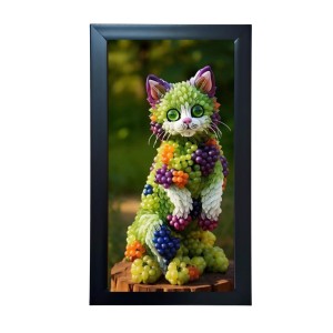 Hitech Sales Cat Picture of Fruits Wall-Mount Polystyrene Photo Frame Home Decoration and Gifting, 9.6 x 15.6 inches Black Frame (Pack of 1, Printed Photo) Hitech Sales Cat Picture of Fruits Wall-Mount Polystyrene Photo Frame Home Decoration and Gifting, 9.6 x 15.6 inches Black Frame (Pack of 1, Printed Photo)