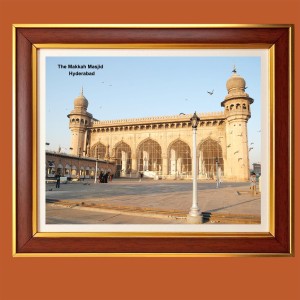 The Makkah Masjid Hyderabad Photo Frame, 12x16 Inches Stylish Framed Islamic wall art for Home & Office Decoration and gift for Muslims The Makkah Masjid Hyderabad Photo Frame, 12x16 Inches Stylish Framed Islamic wall art for Home & Office Decoration and gift for Muslims