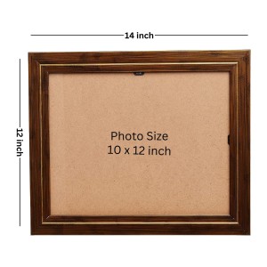 Hitech Sales Radha Krishna Photo Frame for Pooja Room, Temple Decor, Home Decoration and Gift (Wall and Tabletop, Rectangular, Printed Photo, 12 x 14 inches Frame, Brown)