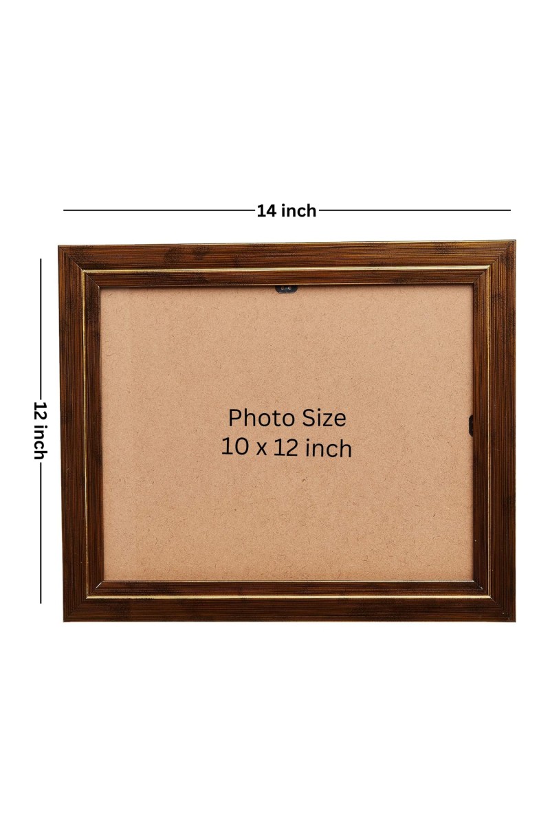 Hitech Sales Radha Krishna Photo Frame for Pooja Room, Temple Decor, Home Decoration and Gift (Wall and Tabletop, Rectangular, Printed Photo, 12 x 14 inches Frame, Brown)