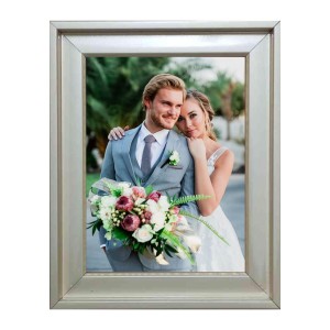 HiTechMart Modern Grey 8 x 10 inch Picture Frame Polystyrene Photo Frame with Glass Front, Vertical Display Ideal for Office, Home, or Gifting