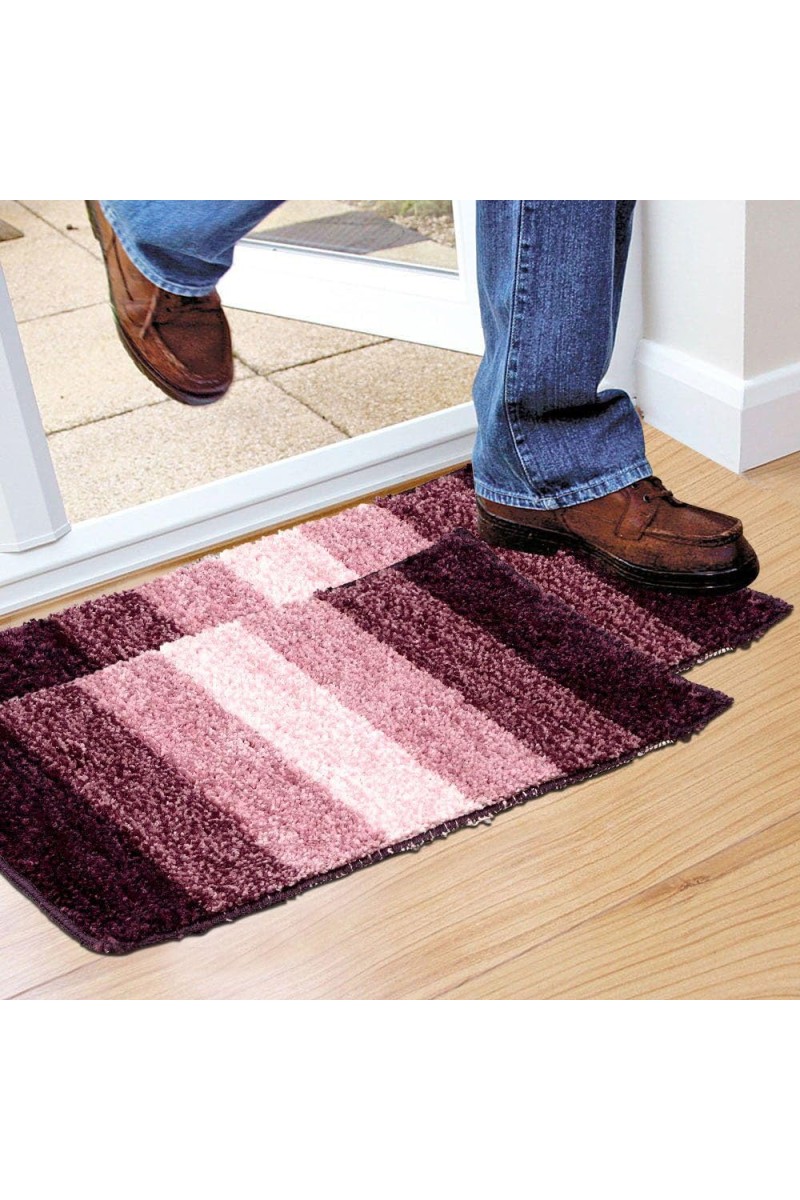 Home Beautiful Anti-Skid Purple Polyester Door Mat