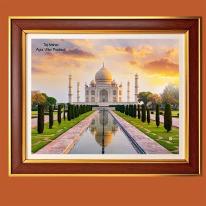 Taj Mahal, Agra, Uttar Pradesh Photo Frame, 10x14 Inches Stylish Framed Islamic wall art for Home & Office Decoration and gift for Muslims Taj Mahal, Agra, Uttar Pradesh Photo Frame, 10x14 Inches Stylish Framed Islamic wall art for Home & Office Decoration and gift for Muslims
