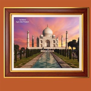 Taj Mahal, Agra, Uttar Pradesh Photo Frame, 10x14 Inches Stylish Framed Islamic wall art for Home & Office Decoration and gift for Muslims Taj Mahal, Agra, Uttar Pradesh Photo Frame, 10x14 Inches Stylish Framed Islamic wall art for Home & Office Decoration and gift for Muslims