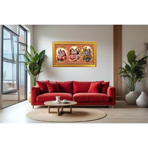 Baby Krishna And Radha Photo Frame - 8x14 Inch Brown Wooden Frame | Hindu Gods Wall Decor For Home & Office Baby Krishna And Radha Photo Frame - 8x14 Inch Brown Wooden Frame | Hindu Gods Wall Decor For Home & Office