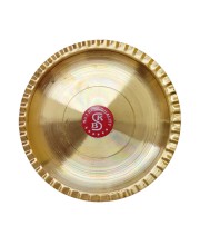 Small Brass Puja Thali/Bhog Thali for Mandir with Beautiful Design for Home & Temple Decoration & Gifting (12 cm) Small Brass Puja Thali/Bhog Thali for Mandir with Beautiful Design for Home & Temple Decoration & Gifting (12 cm)