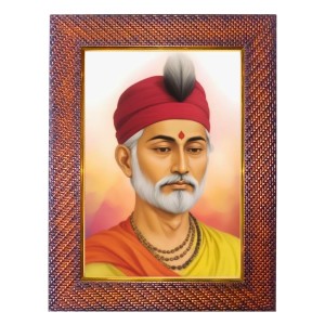 Swami Chinmayananda Photo Frame Religious Wall & Table Decor Frame | Swami Chinmayananda Spiritual Photo Frame For Home, Temple & Office | Decorative Hindu God & Goddess Frame (Pack Of