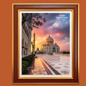 Taj Mahal, Agra, Uttar Pradesh Photo Frame, 10x14 Inches Stylish Framed Islamic wall art for Home & Office Decoration and gift for Muslims Taj Mahal, Agra, Uttar Pradesh Photo Frame, 10x14 Inches Stylish Framed Islamic wall art for Home & Office Decoration and gift for Muslims