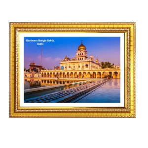 Gurudwara Gurdwara Bangla Sahib, New Delhi Photo Frame 16x20 Inch | Spiritual Wall decoration for Home & Office | | Gift for Sikh Punjabi Gurudwara Gurdwara Bangla Sahib, New Delhi Photo Frame 16x20 Inch | Spiritual Wall decoration for Home & Office | | Gift for Sikh Punjabi