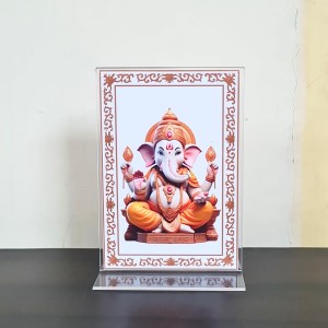 HiTechMart Ganesh Ji Photo Frame with Acrylic Stand – Hindu God Ganesha Idol Picture for Home, Office & Mandir – Decorative Ganpati Bappa Frame for Pooja & Gifting HiTechMart Ganesh Ji Photo Frame with Acrylic Stand – Hindu God Ganesha Idol Picture for Home, Office & Mandir – Decorative Ganpati Bappa Frame for Pooja & Gifting