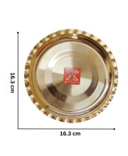 Small Brass Puja Thali/Bhog Thali for Mandir with Beautiful Design for Home & Temple Decoration & Gifting (16)