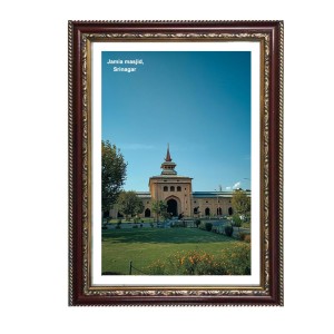 Jamia masjid, Srinagar Photo Frame, 12x16 Inches Stylish Framed Islamic wall art for Home & Office Decoration and gift for Muslims