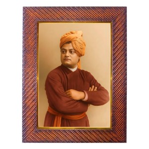 Swami Vivekananda Photo Frame 10x14 Inch Religious Wall & Table Decor Frame | Swami Vivekananda Spiritual Photo Frame For Home, Temple & Office | Decorative Hindu God & Goddess Frame (Pack Of 1) (