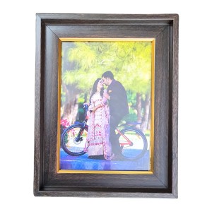 HiTechMart Polystyrene Personalized Photo Frame – Custom Picture Frame for Wall and Tabletop Display – Ideal for Home Decor and Gifting (Dark Brown)