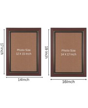 Set of 2 Brown & Black Photo Frames for Wall & Table Décor – Classic Wooden Look Empty Picture Frames for Home & Office, Display Portrait or Landscape Orientation (2, 19x16)