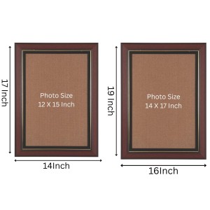 Set of 2 Brown & Black Photo Frames for Wall & Table Décor – Classic Wooden Look Empty Picture Frames for Home & Office, Display Portrait or Landscape Orientation (2, 19x16) Set of 2 Brown & Black Photo Frames for Wall & Table Décor – Classic Wooden Look Empty Picture Frames for Home & Office, Display Portrait or Landscape Orientation (2, 19x16)