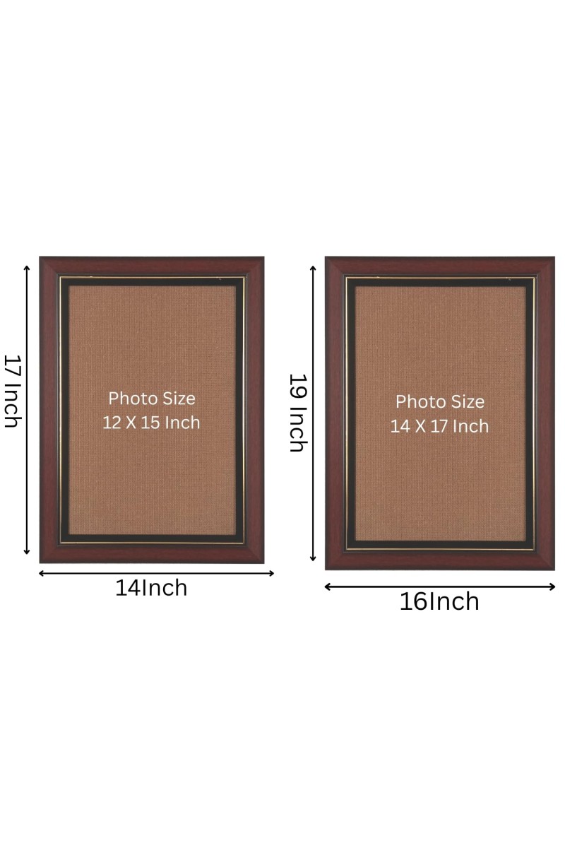 Set of 2 Brown & Black Photo Frames for Wall & Table Décor – Classic Wooden Look Empty Picture Frames for Home & Office, Display Portrait or Landscape Orientation (2, 19x16)
