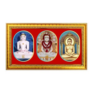 Tirthankara Photo Frame - 8x14 Inch Brown Wooden Frame | Hindu Gods Wall Decor For Home & Office Tirthankara Photo Frame - 8x14 Inch Brown Wooden Frame | Hindu Gods Wall Decor For Home & Office