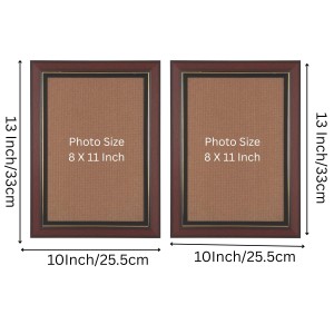 Set of 2 Brown & Black Photo Frames for Wall & Table Décor – Classic Wooden Look Empty Picture Frames for Home & Office, Display Portrait or Landscape Orientation Set of 2 Brown & Black Photo Frames for Wall & Table Décor – Classic Wooden Look Empty Picture Frames for Home & Office, Display Portrait or Landscape Orientation