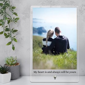 HiTechSales Customised Photo and Text Frame Personalized with Metal Removable Stand, Table Top Photo Frames, Photo Frame Anniversary and Gift Birthday (Transparent Acrylic, 6 X 9 Inches) HiTechSales Customised Photo and Text Frame Personalized with Metal Removable Stand, Table Top Photo Frames, Photo Frame Anniversary and Gift Birthday (Transparent Acrylic, 6 X 9 Inches)