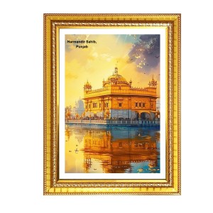 Gurudwara Harminder Sahib Gurudwara, Golden Temple, Punjab Photo Frame 10x14 Inch | Spiritual Wall decoration for Home & Office | | Gift for Sikh Punjabi Gurudwara Harminder Sahib Gurudwara, Golden Temple, Punjab Photo Frame 10x14 Inch | Spiritual Wall decoration for Home & Office | | Gift for Sikh Punjabi