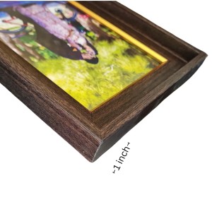 HiTechMart Polystyrene Personalized Photo Frame – Custom Picture Frame for Wall and Tabletop Display – Ideal for Home Decor and Gifting (Dark Brown)