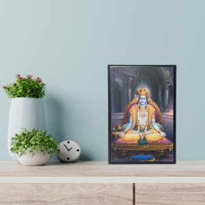 Wooden Photo Frame of Bhagban Krishna as Yogeshvara | Lord of Yoga Wall Hanging and Table Stand Frame for Home, Temple, and Office Decor