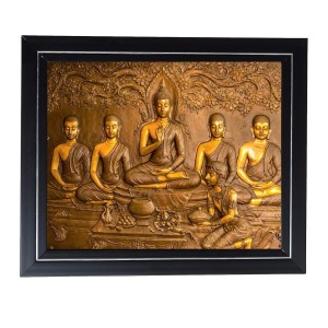 Hitech Sales Gautam Buddha with His Disciple Photo Frame for Pooja Room, Temple Decor, Home Decoration and Gift (Wall and Tabletop, Rectangular, Printed Photo, 12 x 14 inches Frame, Brown) Hitech Sales Gautam Buddha with His Disciple Photo Frame for Pooja Room, Temple Decor, Home Decoration and Gift (Wall and Tabletop, Rectangular, Printed Photo, 12 x 14 inches Frame, Brown)