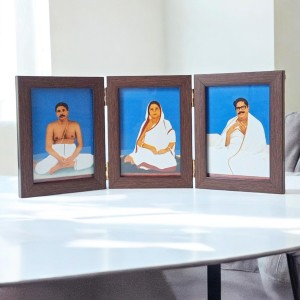 Sri Sri Anukul Thakur,Barama,Barada color photo frame | Small 3 Picture tri-Fold Photo Frame for Desk or Shelf & Home & Office Décor Room Decoration | Sri Sri Anukul Thakur,Barama,Barada color photo frame | Small 3 Picture tri-Fold Photo Frame for Desk or Shelf & Home & Office Décor Room Decoration |