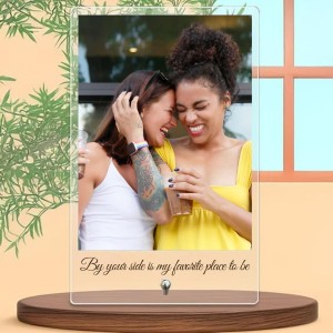HiTechSales Customised Photo and Text Frame Personalized with Metal Removable Stand, Table Top Photo Frames, Photo Frame Anniversary and Gift Birthday (Transparent Acrylic, 6 X 9 Inches) HiTechSales Customised Photo and Text Frame Personalized with Metal Removable Stand, Table Top Photo Frames, Photo Frame Anniversary and Gift Birthday (Transparent Acrylic, 6 X 9 Inches)