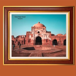 Kabuli Bagh Masjid, Haryana Photo Frame, 10x14 Inches Stylish Framed Islamic wall art for Home & Office Decoration and gift for Muslims Kabuli Bagh Masjid, Haryana Photo Frame, 10x14 Inches Stylish Framed Islamic wall art for Home & Office Decoration and gift for Muslims