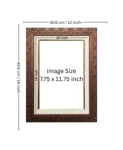 HiTechMart 12x16 Brown Picture Frame Polystyrene Frame with Acrylic Glass Fits 8x12 Photo Wall Mount Display Modern Frame for Home Decor, Family Photos & Gifting