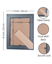 HiTechMart Polystyrene Personalized Photo Frame – Custom Picture Frame for Wall and Tabletop Display – Ideal for Home Decor and Gifting (Dark Brown)
