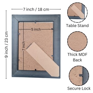 HiTechMart Polystyrene Personalized Photo Frame – Custom Picture Frame for Wall and Tabletop Display – Ideal for Home Decor and Gifting (Dark Brown)