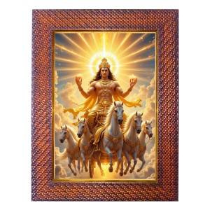 Maa Lalita Photo Frame Religious Wall & Table Decor Frame | Maa Lalita Spiritual Photo Frame For Home, Temple & Office | Decorative Hindu God & Goddess Frame (Pack Of 1) (F18118)