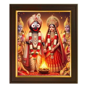 Hitech Sales |Traditional Indian Wedding Photo Frame with Divine Deities - Elegant Wooden Frame - Framed Wall Art for Home Decoration And Gifting Size: 10x12 inch. Hitech Sales |Traditional Indian Wedding Photo Frame with Divine Deities - Elegant Wooden Frame - Framed Wall Art for Home Decoration And Gifting Size: 10x12 inch.